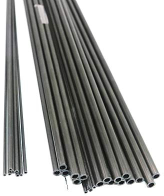 GOONSDS Tube en Fibre De Verre Noir - pour Multicoptor Faisant des Matériaux De Modèle Tube en Plastique 28 Kits,28pcs
