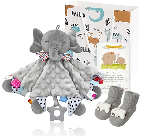 Set regalo per neonati, unisex, set regalo con piumino, coperte e calzini unici per neonata o mamma