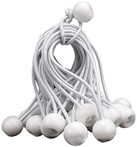 VALINK Bungee Balls Cords,20 Pcs Elastic Tie Down Straps for Heavy Duty Tarp Banner Marquee Canopy,Tent Poles Fixed Bungees Rope,Easy to Use
