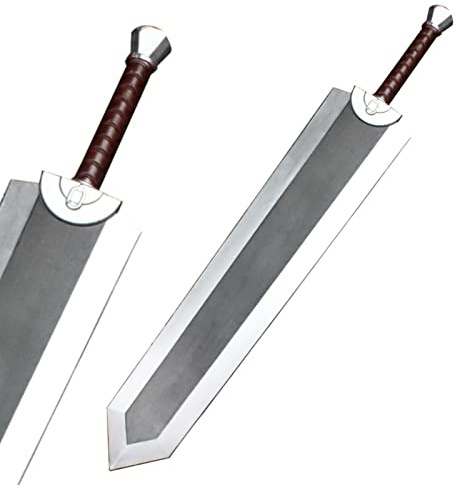 Blazing Steel Fantasy Foam Dragon Slayer Berserk Guts Sword Anime Cosplay & Costume (Different Size to Choose from)