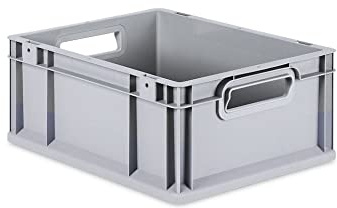 PROREGAL Eurobox NextGen Economy | Griffe offen | HxBxT 22x30x40cm | 20 Liter | Eurobehälter, Transportbox, Transportbehälter, Stapelbehälter