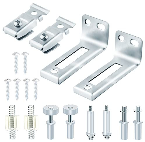 Kit de Quincaillerie Porte Coulissante Pliante, pour Portes de 3,5cm d'Épaisseur avec Pivots Supérieur et Inférieur Roue de Guidage Quincaillerie de Porte de Placard Pliante