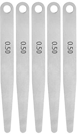 QUARKZMAN 5pz Sensore Calibro 0.5mm Spessore Calibro Divario Misurazione | 65MN Acciaio Metrico, Strumento Singola Lama