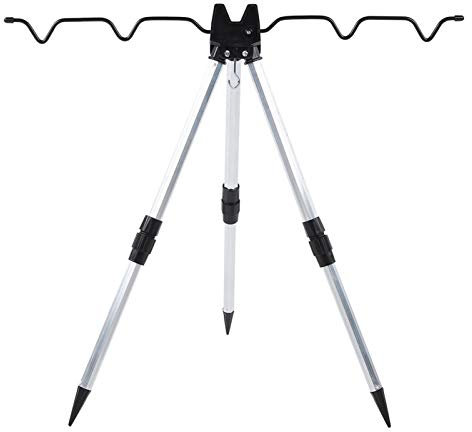 Angelrute Stativ Halterung Tragbare Aluminium Legierung Teleskop Angeln Stativ Halter Halterung für Angelrute