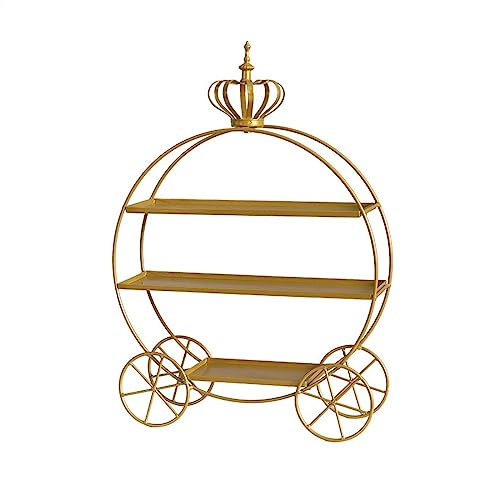Alzata per Torte Creative Cake Rack Dessert Document Camera Decorazione di Nozze tè pomeridiano Rack for Torta a Tre Strati, Bianco/Oro Alzata per Dolci (Color : Gold)