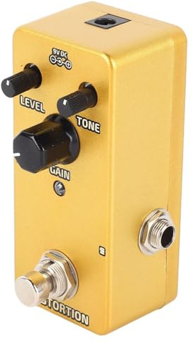 Mini Electric Guitar Distortion Pedal True Bypass Single Block Simulation Effect for Hard Rock Metal Pure Analog Stompbox