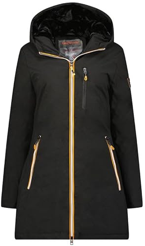 Geographical Norway Cassim Lady - Parka Longue Epaisse Chaude Femme Automne Hiver - Manteau Fin Capuche Fausse Fourure - Blouson Coupe Vent - Doudoune Elegante Femmes