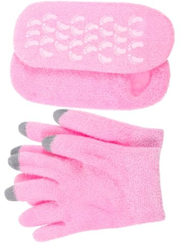 minkissy Feuchtigkeitsspendende Handschuhe Und Socken Satz Für Trockene Hände Und Füße Atmungsaktive Lotion Handschuhe Und Socken Mit Touchscreen Funktion Pflege Für Damen Und Mädchen