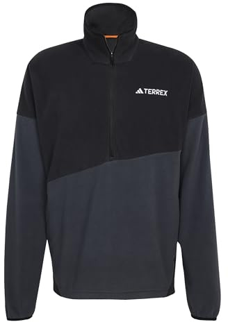 adidas herr Terrex Multi Climawarm Fleece Anorak Sweatshirt, Black/Carbon, L