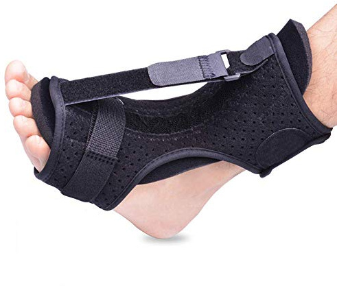 TSRLXYZ Einstellbare Plantarfasziitis-Nachtschiene, Fußfallorthese, Stabilisator-Klammer, Unterstützung, Nachtschienen, Schmerzlinderung