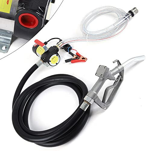 Dieselpumpe 50L/Min 12V Heizölpumpe Selbstansaugend Zapfpistole Mit Z hlwerk Pump 2m Einlassschlauch 4m Ablaufschlauch Absaugpumpe für Diesel Kerosin Transformatoröl