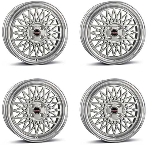 4x Borbet Felgen B 7.0x17 ET25 4x100 silver rim polished kompatibel mit VW Corrado Cross Golf Jetta Passat Scirocco UP Vento