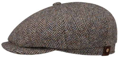 Stetson Hatteras Schirmmütze Fischgrat Harris Tweed Made in EU Herren