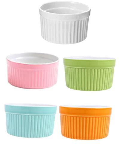 OFFSCH 5 Piezas Cuencos De Para Hornear Cuencos Pequeños De Para Hornear Postres La Cocina
