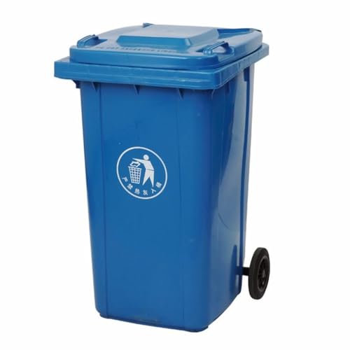 Bote De Basura con Ruedas para Exteriores con Tapa, Contenedor De Basura Contenedor De Residuos Bote De Basura para Exteriores (Blue 120L)