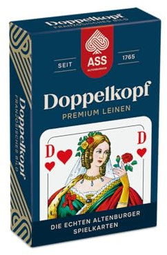 ASS Altenburger FSC Doppelkopf Leinen, französisches Bild in Faltschachtel, White