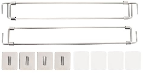 Barras Ajustables para Refrigerador RV, Varillas de Tensión Estabilizadoras de Estantes Seguros, Varillas de Refrigerador de Acero Inoxidable 304 para Campistas, Armarios,