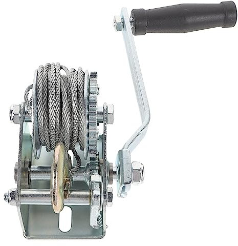 Verricello Elettrico, Verricello for impieghi gravosi, verricello da traino manuale Mini verricello for rimorchio 500LBS con cavo in acciaio da 7 m for auto, lavori domestici, movimentazione merci