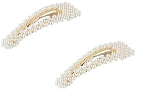 Mollette per capelli con perle a scatto, grandi 3,3, accessori per capelli per donne, ragazze e bambini, ideali per acconciature quotidiane o feste di matrimonio