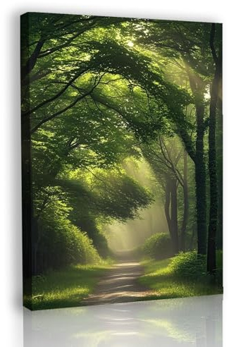YSYCZ Canvas Painting, Nature Tree Wall Decor, Forest Wall Art Pictures for Living Room Hallway Bedroom Office Home Decoration 12 x 16
