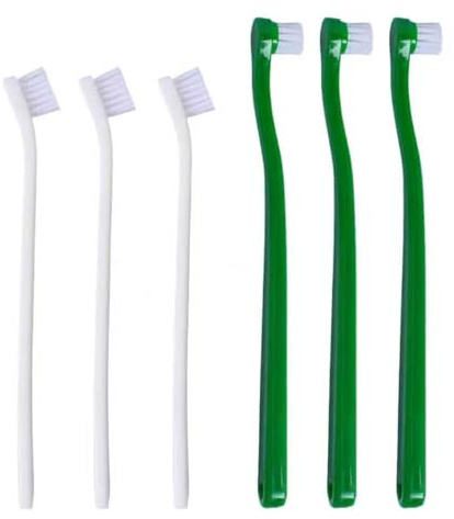 6 Pack Dog Toothbrush Cat Toothbrush, Soft Silicone Pet Toothbrush for Small Dogs & Cats, Puppy Kitten Teeth Cleaning Brush, Plaque & Tartar Remover, Bad Breath Freshener, Oral Hygiene Dental Care Kit