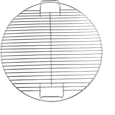 Barbecue rond portable en acier inoxydable 44,5 cm pour barbecue, design compact avec ventilation d'air réglable pour le camping et les pique-niques