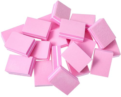 20 Stück Buffer Schleifblöcke, Nagelpufferblöcke Polierblock, Doppelseitige Schwamm Nagelfeile, 100/180 Grit Schwamm Nagelpuffer, Polierfeile Fingernägel zum Schleifen für Gelnägel und Acrylnägel
