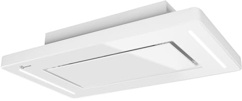 Gurari GCH 790 WH Diamond Deckenhaube Umluft Dunstabzugshaube 90 cm 850m³/ h Weiß-Design