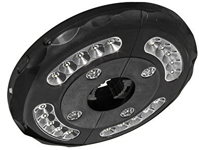 paramondo LED-Beleuchtung für Sonnenschirm, Schirmlicht 24 LED’s, Batteriebetrieben, Einfache Befestigung