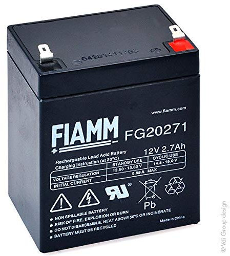 Fiamm-Batteria-Piombo ermetico AGM-12V-2,7Ah-Batteria