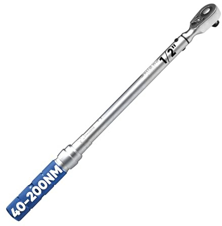 SW-Stahl 03807L Drehmomentschlüssel 1/2 Zoll 40-200 Nm I Antrieb Vierkant 1/2 I Ratsche Auto 1/2 I Knarre für Reifenwechsel