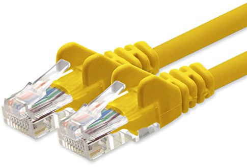 Câble réseau CAT 5e câble réseau UTP avec 2 fiches RJ45 10 m jaune