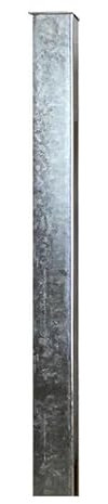 BAUER - Zaun- Torpfosten VZ, zum Einbetonieren, 80x80x3mm, L = 1300mm