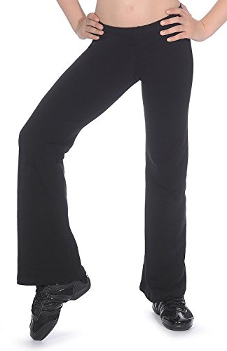 Roch Valley Cotton/Lycra Boot Leg Jazz Pants Age 11-13 Black