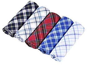 JukLoos Men's Handkerchiefs,100% Soft Cotton Pocket Handkerchiefs for Men Cotton 5 Pack