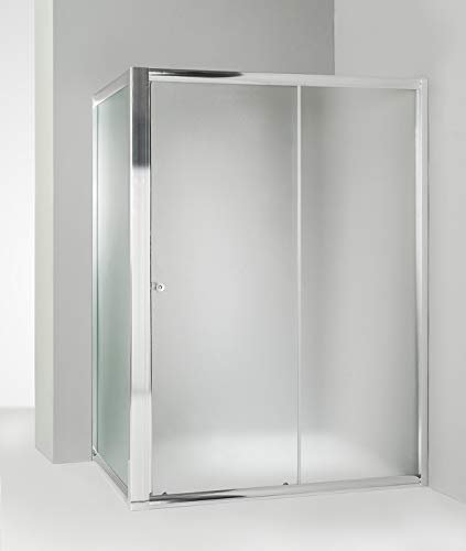 Hydra Box Doccia angolare Anta Fissa Porta Scorrevole 80x120 cm Opaco