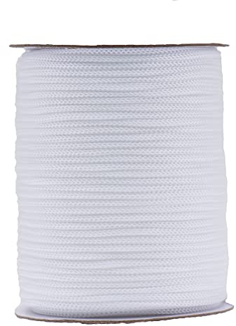 IHKFILAN Polypropylen Utility Rope Kordelzug Hohl geflochtenes, PP-Seil Barrier Rope Polypro Rope, Flechtleine Tauwerk,Outdoor Seil Knotenfest (White, 4MM)