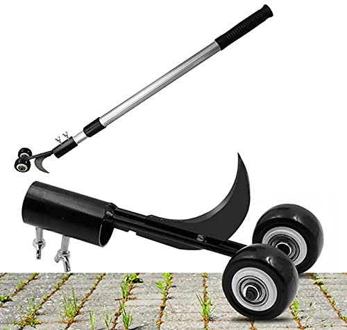 Desherbeur Manuel, DéSherbeur avec Manche, Rouleau DéSherbeur, Arrache-DéSherbe avec Manche TéLescopique (47-80cm), Grattoir pour Allées, Trottoirs, Terrasses