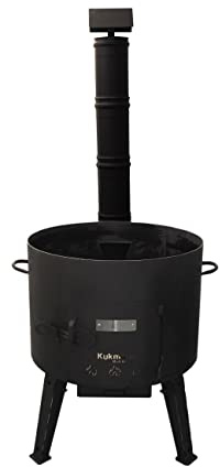 Utschak mit Abzugs-Rohr, Durchmesser: 50cm Feldküche, Gulaschkessel Feuerkessel Feuer-Ofen Outdoor für Kazan Kasan 18-30 Liter