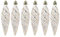 6Pcs 11CM Large Spiral Shaped Baubles Glitter Christmas Tree Ornaments Decorated Hanging Baubles Glitter Baubles Christmas Tree Pendants Ornaments Holiday Wedding Party Decoration, Champagne Gold
