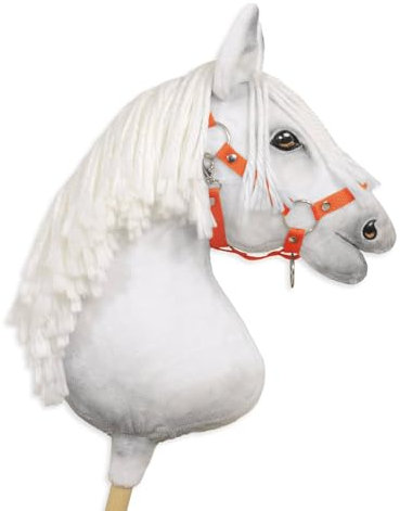 Verstellbares Halfter für Hobby Horse A3. Set ohne Pferd. Orange.