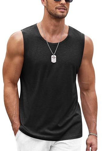 COOFANDY Herren Tank Top Ärmelloses Shirt Leicht Fitness Muskelshirt Schnelltrocknendes Gym Achselshirt Sleeveless Funktionsshirt für Männer