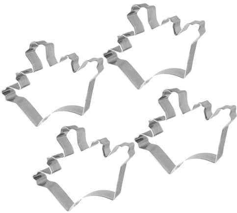 Zerodeko 4 Stück Kronenform Ausstechset Aus Hochwertigem Metall Antihaftbeschichtet Vielseitig Für Kekse Obst Und Gemüse Einfache Reinigung Für Zuhause Und Professionelle Bäckerei