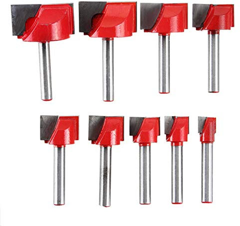 Fasenfräswerkzeug, CNC-Fräser, Gravurschaft, Fräser, 6 mm, Oberflächenhobelung, Bodenreinigung, Holzfräsen, Holzbearbeitungswerkzeuge, 10–32 mm Fräser-Bit-Set