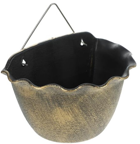 FUNOMOCYA Pflanzentopf Zum Hängen Aus Kunststoff Und Metall Wandmontage Für Zimmerpflanzen Innenbereich Blumentopf Hängepflanzen Topf Für Balkon Und Garten Minimalistisches Design