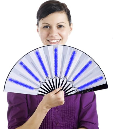 Ventilateur chinois à LED – Ventilateur chinois lumineux à DEL | Ventilateur lumineux à DEL | Ventilateur lumineux à DEL pour scène, spectacle, fête d'anniversaire, mariage, décoration de la maison,