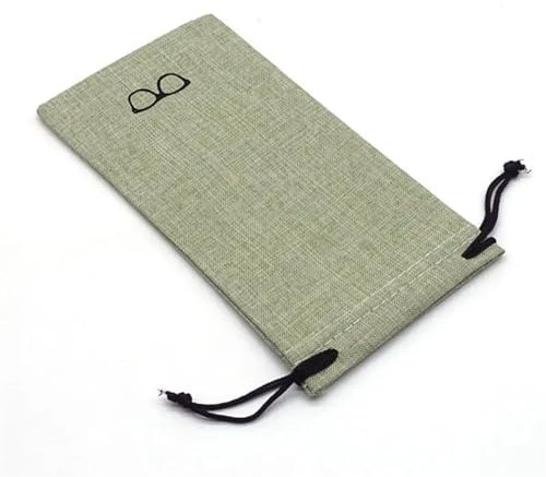 Sonnenbrille Brillenetui Brillen-Box, bunte Leinen-Staubschutz-Mikrofaser, for Männer und Frauen, Sonnenbrillen-Brillentasche, weiche Aufbewahrungstasche for Mobiltelefone Brillenetui in Metallic-Lack