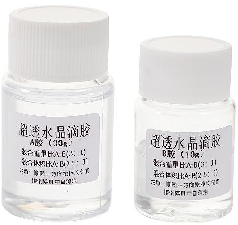 OKUMEYR 2sätze Hochtransparente Epoxidharz Kleber Kits Ab Mischungsverhältnis Für Schmuck Und Kunsthandwerk Anti Einfache Anwendung