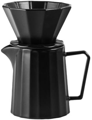 Junterone Juego de Cafetera de Vertido, Juego de Goteros de Cerámica Vintage para Café, Filtros de Café, para Cafeterías, Restaurantes y Campamentos en Casa