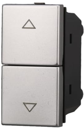 Interruttore interbloccato doppio saliscendi, tapparelle, avvolgibili, grigio, Compatibile Con BTicino Axolute, frutti, interruttori, pulsanti, deviatori, Per Placche originali e compatibili